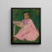 Een meisje in roze jurk - Tadeusz Makowski — ingelijst kunstwerk aan de muur