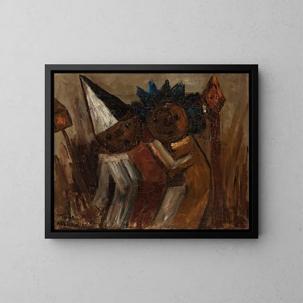 Jeudi gras - Tadeusz Makowski — ingelijst kunstwerk aan de muur
