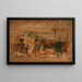 met figuratieve scène met ezels - Tadeusz Makowski — ingelijst kunstwerk aan de muur