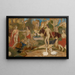 Tuinscène met personages en zwanen - Tadeusz Makowski — ingelijst kunstwerk aan de muur
