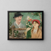 Idylle près d'une clôture, autoportrait de fille avec des fleurs et un chien - Tadeusz Makowski — ingelijst kunstwerk aan de muur