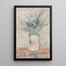 Iris painting in a white vase - Tadeusz Makowski — framed artwork on a wall
