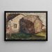 Kleine meisje voor een huis - Tadeusz Makowski — ingelijst kunstwerk aan de muur