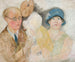 Portret van een schilder en zijn familie - Tadeusz Makowski — weergave van het kunstwerk