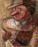 portret van een man met hoed en sigaar - Tadeusz Makowski — weergave van het kunstwerk