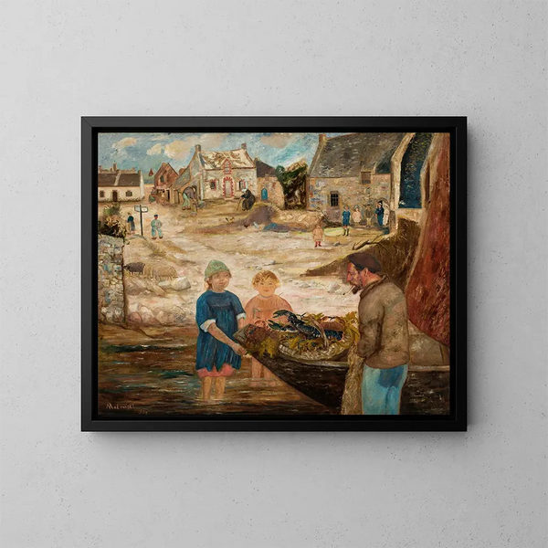 Terugkeer van een kreeftenvangst - Tadeusz Makowski — ingelijst kunstwerk aan de muur