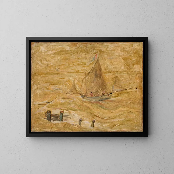 Zeilboot op zee - Tadeusz Makowski — ingelijst kunstwerk aan de muur