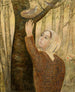 Zelfportret met palet - Tadeusz Makowski — weergave van het kunstwerk