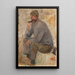 Pêcheur assis avec une pipe - Tadeusz Makowski — ingelijst kunstwerk aan de muur