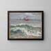 stormachtige zee met boten - Tadeusz Makowski — ingelijst kunstwerk aan de muur