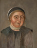 Studie van een vrouw met een zwart-wit petje - Tadeusz Makowski — weergave van het kunstwerk