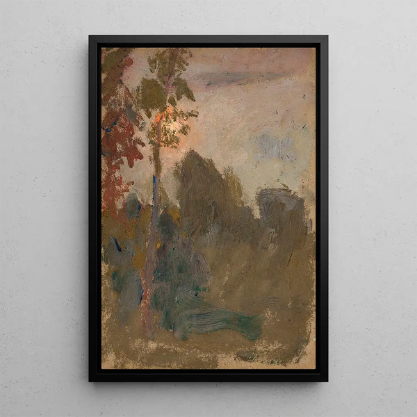Tadeusz Makowski - Sunset in a forest.webp