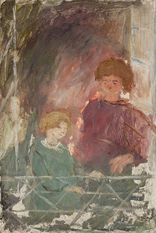 Tadeusz Makowski - Two children on a balcony.webp