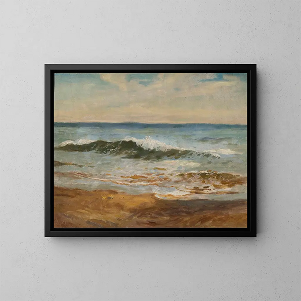 Vue marine - Tadeusz Popiel — framed artwork on a wall