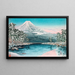 Mount Fuji from Tagonoura Snow Scene - Takahashi Hiroaki — framed artwork on a wall