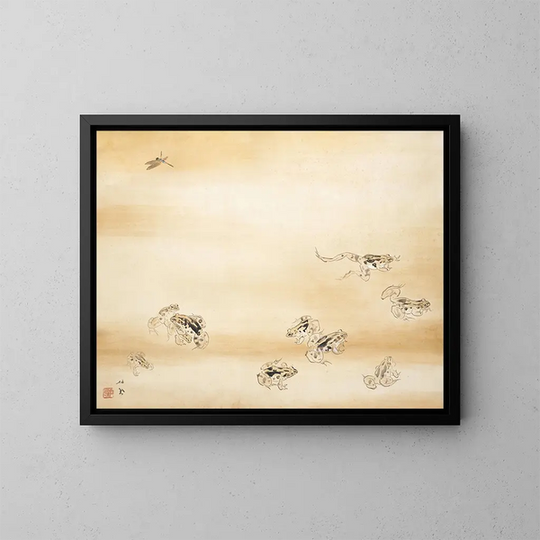 A beautiful day during the rainy season - Takeuchi Seihō — framed artwork on a wall