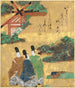 Het strand van Sumiyoshi uit de Verhalen van Ise - Tawaraya Sōtatsu — weergave van het kunstwerk