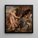 Tentatie van Sint-Antonius - Gottlieb Schick — ingelijst kunstwerk aan de muur