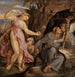Tentatie van Sint-Antonius - Gottlieb Schick — weergave van het kunstwerk