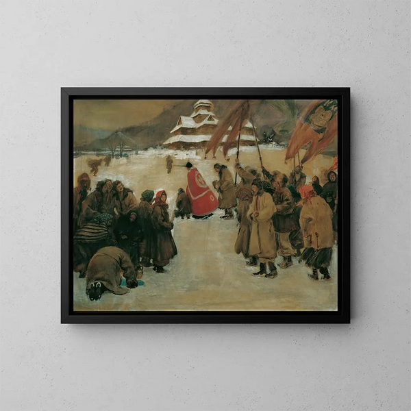 Jordanfest Painting - Teodor Axentowicz — framed artwork on a wall