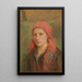 Portrait of a Country Girl - Teodor Axentowicz — framed artwork on a wall