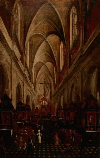 Teodor Baltazar Stachowicz - Interior of St Marys Church in Krakow.webp