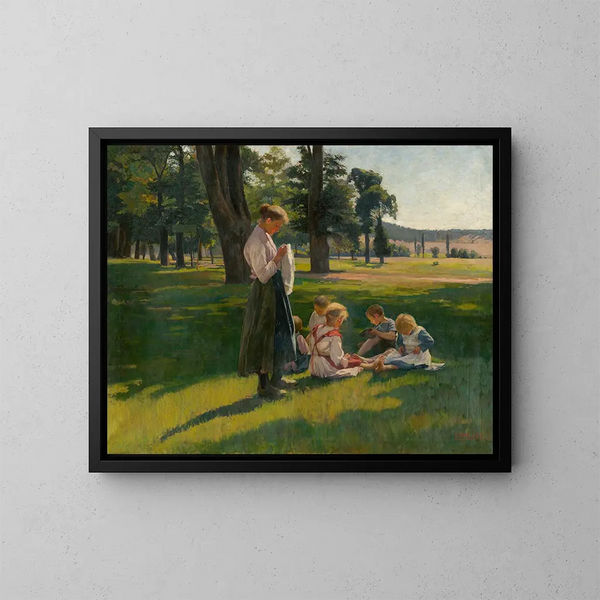 In the Meadow - Teodor Zemplényi — framed artwork on a wall