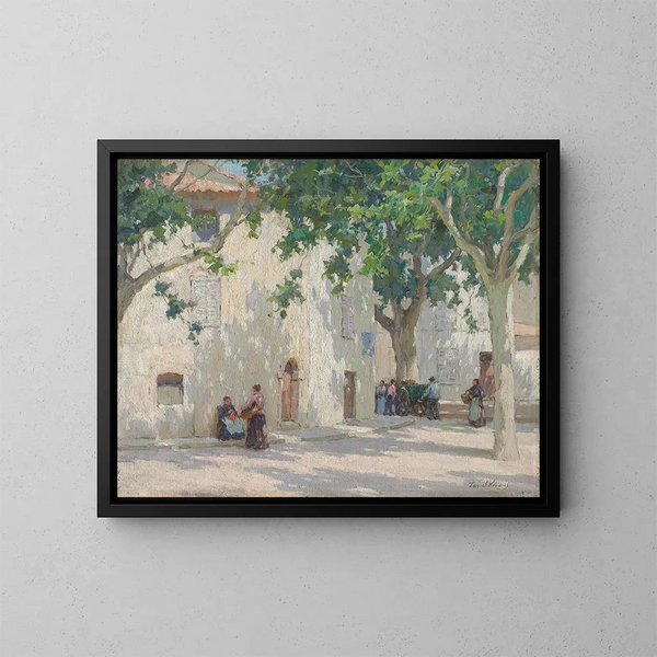 a street corner in Cassis near Marseille - Terrick Williams — framed artwork on a wall
