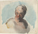 Hoofd van een man - Honor Daumier — weergave van het kunstwerk