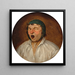 Hoofd van een man met open mond - Pieter Brueghel de Jonge — wandpresentatie van het kunstwerk