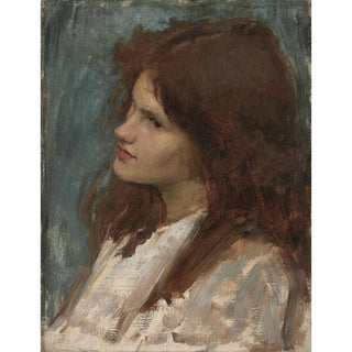 Tête d'une fille - John William Waterhouse | Reproduction Tableau Décoration murale affiche copie
