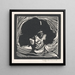 Head of a Woman - Henri Jonas — framed artwork on a wall
