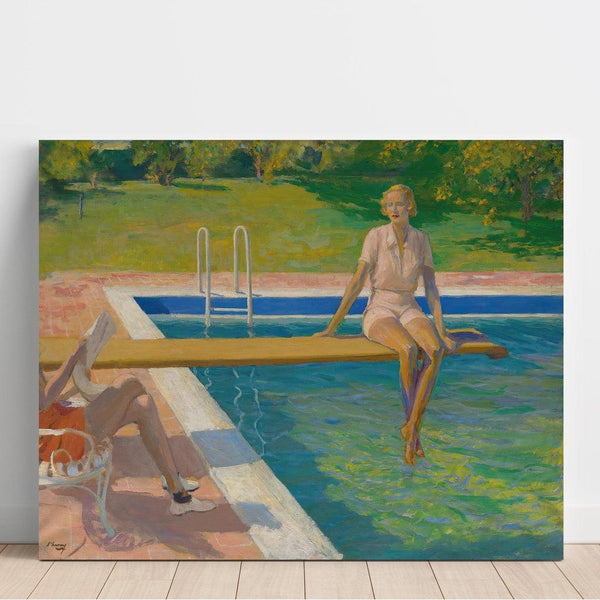 Reproduction of the painting The Viscountess Castlerosse, Palm Springs by Sir John Lavery