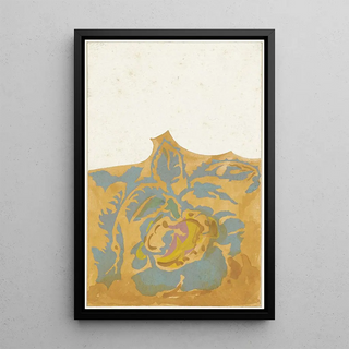 Theo Colenbrander - Ontwerptekening voor een menu met plantaardige decoratie.webp