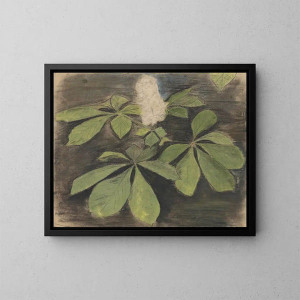 Leaves of Chestnut - Theo Nieuwenhuis — framed artwork on a wall