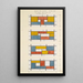 Project voor een glas-in-loodraam - Theo van Doesburg — ingelijst kunstwerk aan de muur