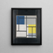 Compositie gelijktijdig - Theo van Doesburg — ingelijst kunstwerk aan de muur