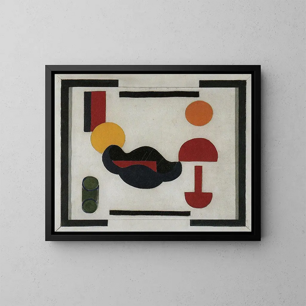 Natuurstudie compositie V - Theo van Doesburg — ingelijst kunstwerk aan de muur