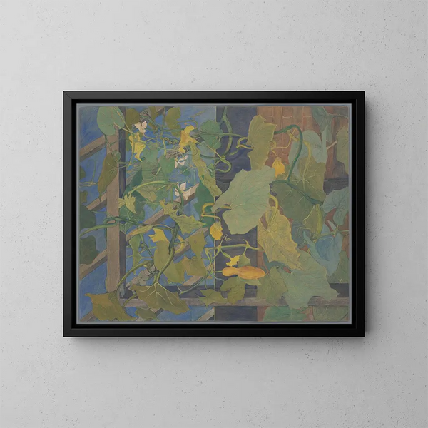 Serre avec des courges décoratives - Theo van Hoytema — framed artwork on a wall