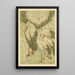 Five Storks in a Meadow - Theo van Hoytema — framed artwork on a wall