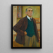 Autoportrait au gilet vert - Theo van Rysselberghe — ingelijst kunstwerk aan de muur