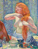 Vrouw met kapsel De roodharige VIII - Théo van Rysselberghe — weergave van het kunstwerk