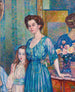 Madame von Bodenhausen met haar kind Luli - Theo van Rysselberghe — weergave van het kunstwerk