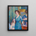 Madame von Bodenhausen met haar kind Luli - Theo van Rysselberghe — ingelijst kunstwerk aan de muur