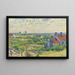 Landschap met Huizen - Theo van Rysselberghe — ingelijst kunstwerk aan de muur