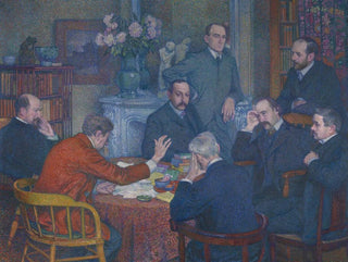 La Lecture - Theo van Rysselberghe — weergave van het kunstwerk