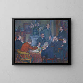 La Lecture - Theo van Rysselberghe — ingelijst kunstwerk aan de muur