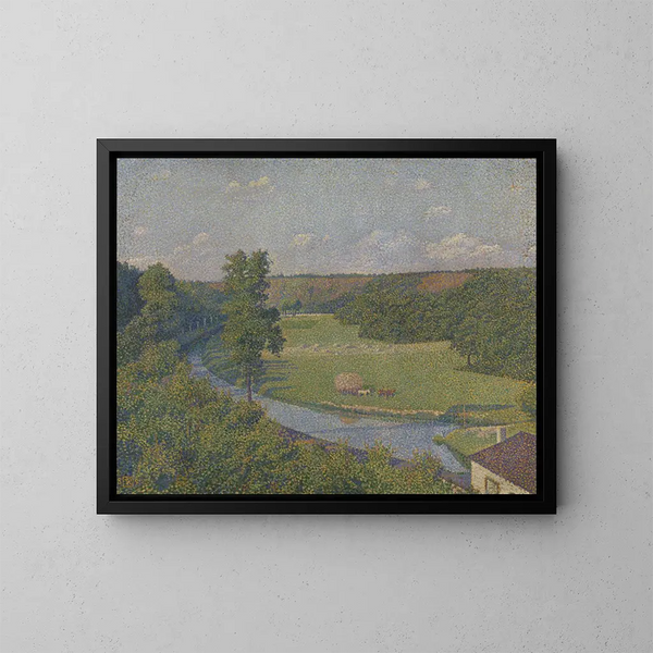 De vallei van de Sambre - Theo van Rysselberghe — ingelijst kunstwerk aan de muur