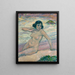 Studie voor Na het baden, studie van een naakt - Théo van Rysselberghe — ingelijst kunstwerk aan de muur