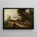 Vismarkt aan de kade - Theobald Michau — ingelijst kunstwerk aan de muur